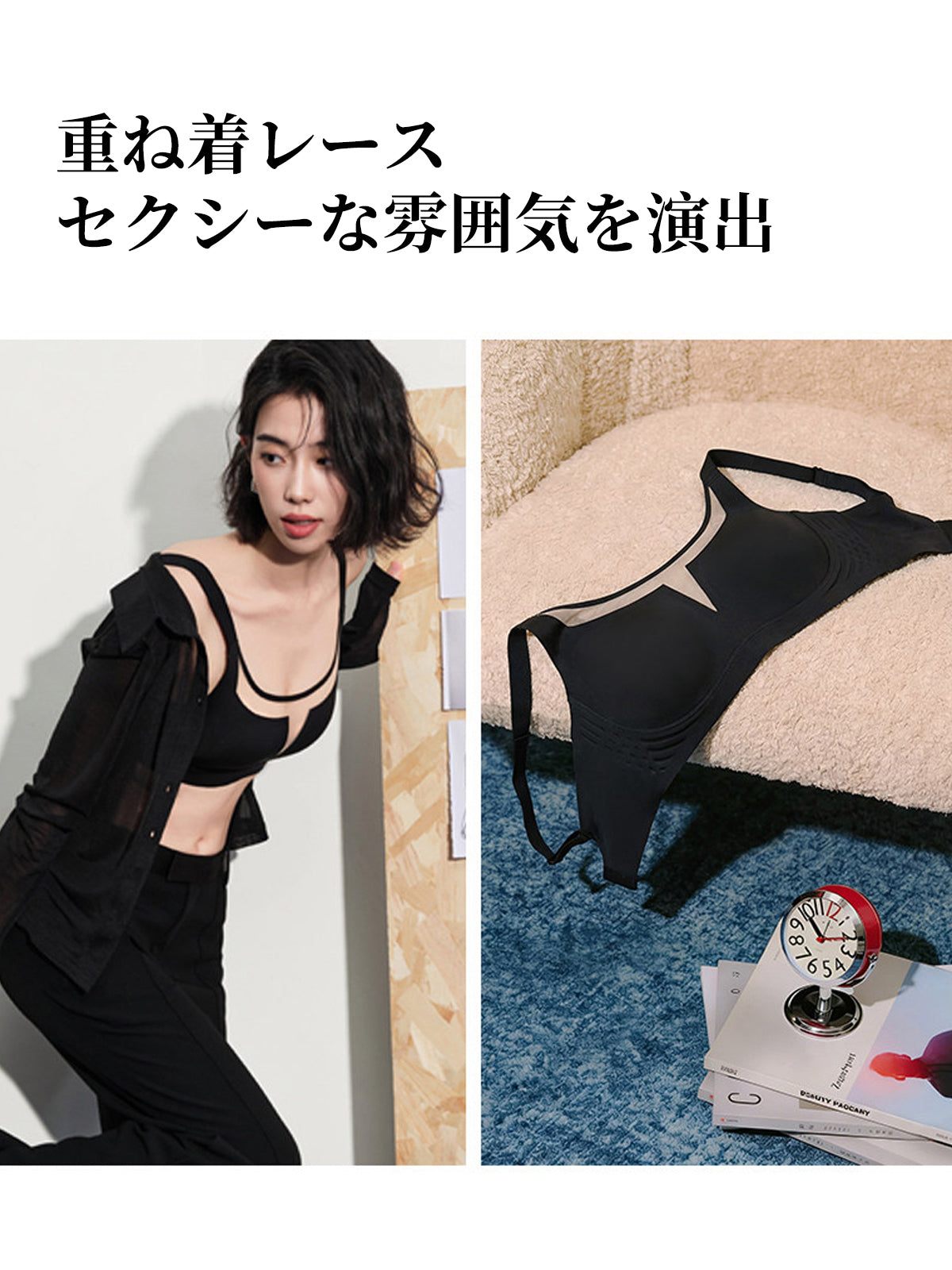 TIRASS シームレスブラジャー ノンワイヤー 脇高設計 胸を小さく見せる 薄手 通気性 垂れ防止 M〜2XL