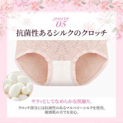 TIRASS ショーツ すっぽり 締め付けない セット 選べる パンツ レディース下着 シームレス 医師監修 ハイウエスト ショーツ 大きいサイズ &nbsp;絹 レース 通気性 パンツ レディース下着 ハイウエストショーツ 深履き すっぽり パンツ 7A抗菌 防臭 伸縮性 柔らかい &nbsp;響かない M-4XL
