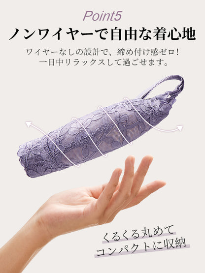 ブラジャー 大きいサイズ ブラ ノンワイヤー 胸を小さく見せるブラ 着痩せ効果 フルカップブラ 小さく見せる 脇高 補正下着 脇高設計 ブラジャー フルカップ レース 背中 スッキリ レース ワイヤレス ブラ 脇肉防止 薄い 通気  b75~g100
