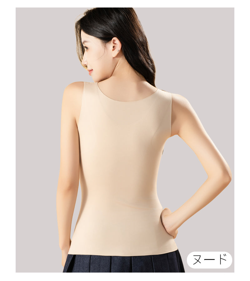 TIRASS カップ付きインナー ノンワイヤー B〜Dカップ 秋冬 M-3XL | 肌色・茶色・黒色