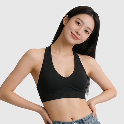 ブラジャー ホルターネック ノンワイヤー 美背 スポーツ おしゃれ TIRASS