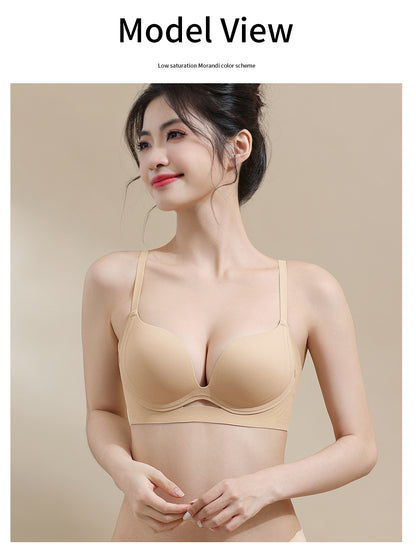 TIRASS 小胸盛れるノンワイヤーブラジャー 育乳・補正 谷間盛れ レース 山盛り S〜2XL