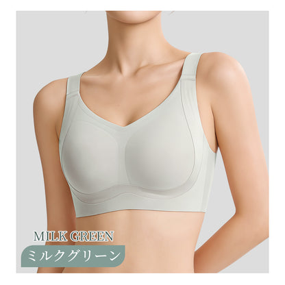 小さく見せるブラ ノンワイヤー シームレス 12cm脇高設計 垂れ防止 補正ブラ B〜Dカップ | TIRASS