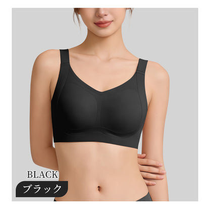 小さく見せるブラ ノンワイヤー シームレス 12cm脇高設計 垂れ防止 補正ブラ B〜Dカップ | TIRASS