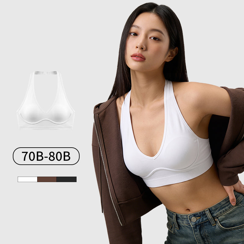 ブラジャー ホルターネック ノンワイヤー 美背 スポーツ おしゃれ TIRASS