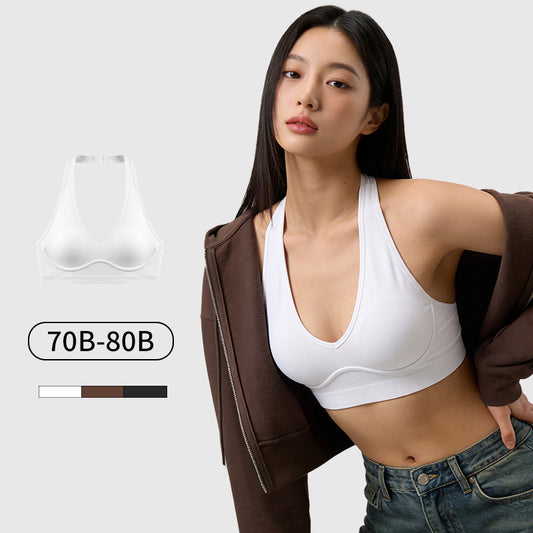 ブラジャー ホルターネック ノンワイヤー 美背 スポーツ おしゃれ TIRASS