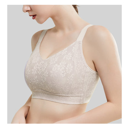 TIRASS ブラジャー 小さく見せるブラ ノンワイヤー 着痩せ効果 胸を小さく見せる 補正下着 ブラ 大きいサイズ ブラ シームレス ブラジャー 脇高 美胸 美背 脇肉 補正ブラ 着やせ スリム 背中 スッキリ 響かない 補正 垂れ防止 寄せ上げ しっかり支え M~4XL