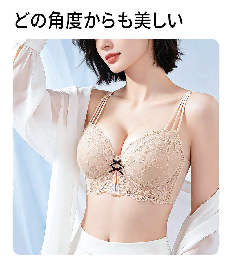 脇高レースブラジャー 薄カップ・ワイヤー入り｜TIRASS