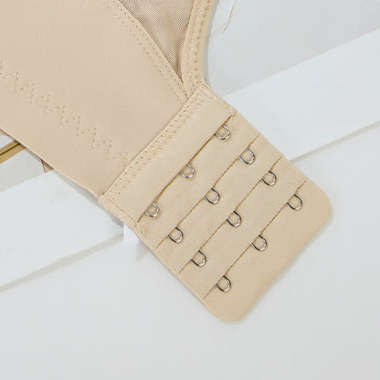 TIRASS Vネックメッシュブラ ワイヤ入り 軽薄 通気性 ノンパッド 大きいサイズ B/Cカップ 75-90